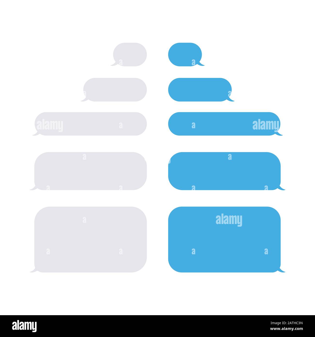 Ensemble de bulles de conversation. Bulles de conversation dans un design plat. Collection de bulles de conversation. Illustration de Vecteur