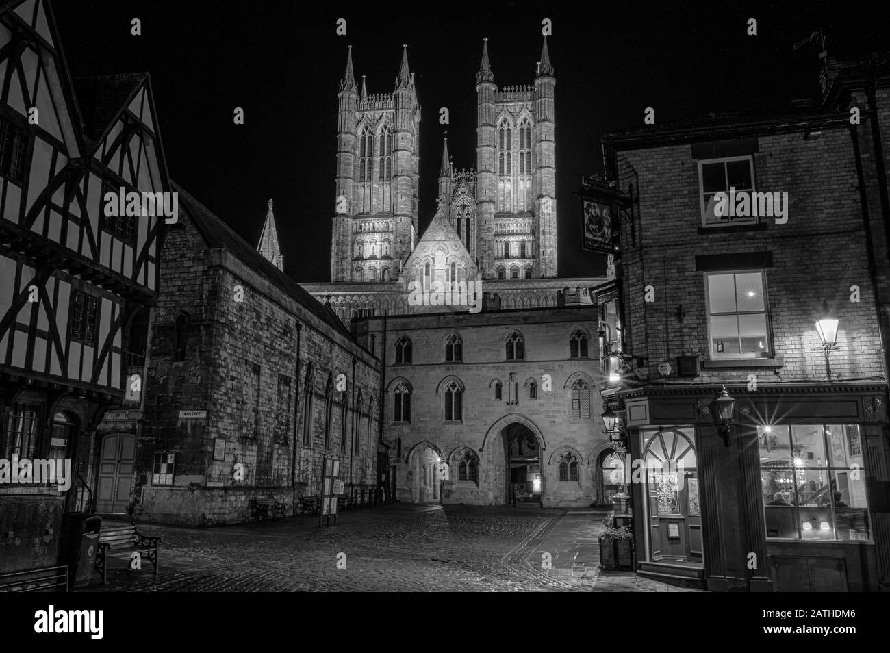 La Cathédrale de Lincoln Banque D'Images