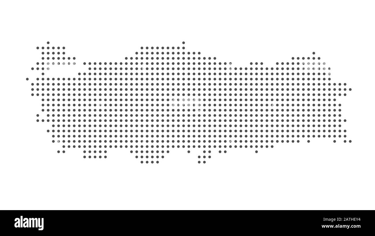 Fond vectoriel pointillé de la carte turque. Illustration de la conception technologique ou des infographies Illustration de Vecteur