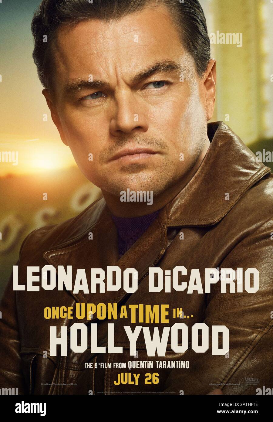 Une fois À Hollywood année : 2019 USA / Royaume-Uni / Chine Directeur : Quentin Tarantino Leonardo DiCaprio Poster (USA) Banque D'Images