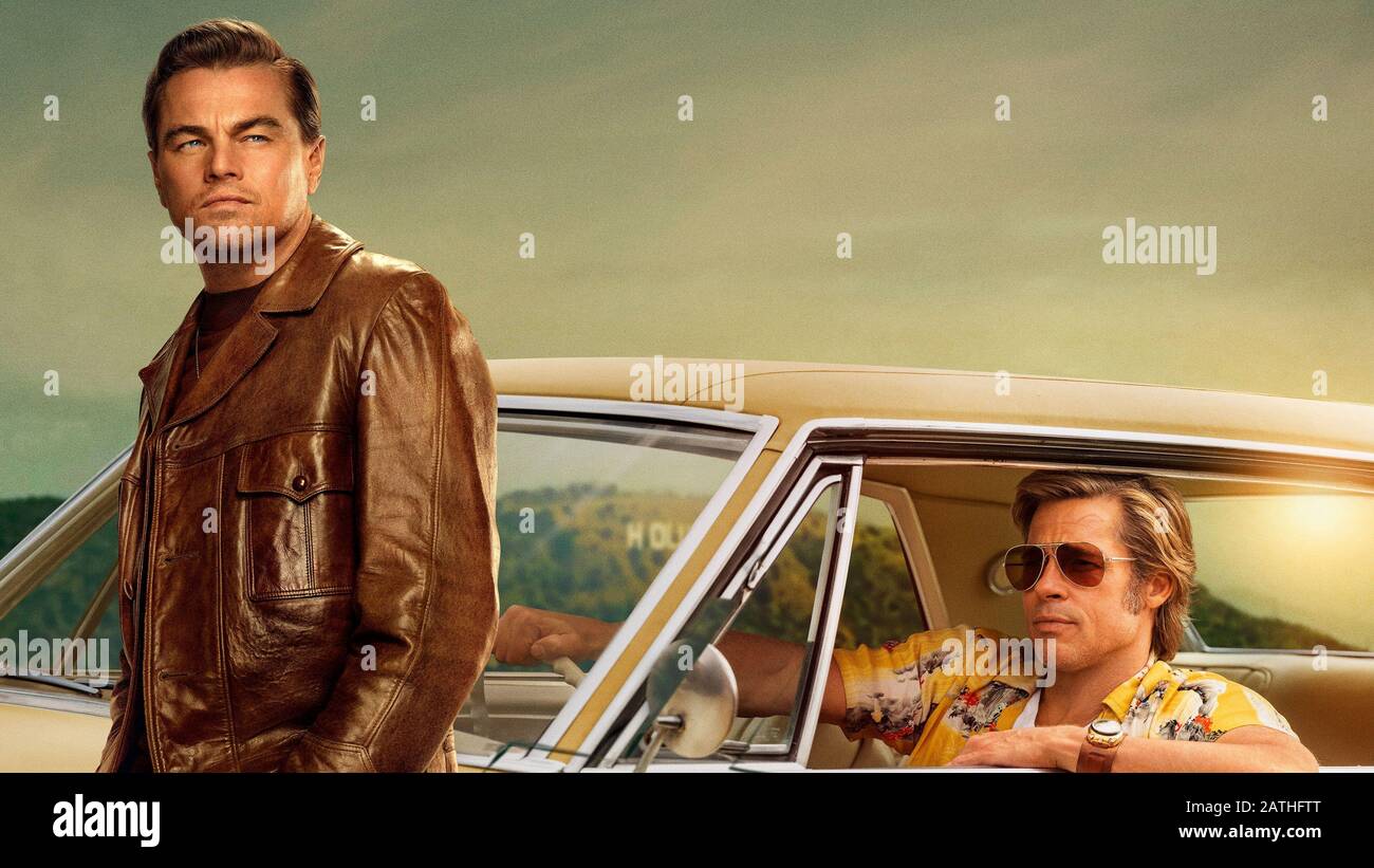 Une Fois À Hollywood Année : 2019 Usa / Royaume-Uni / Chine Directeur : Quentin Tarantino Leonardo Dicaprio, Brad Pitt Poster (Key Art) Banque D'Images