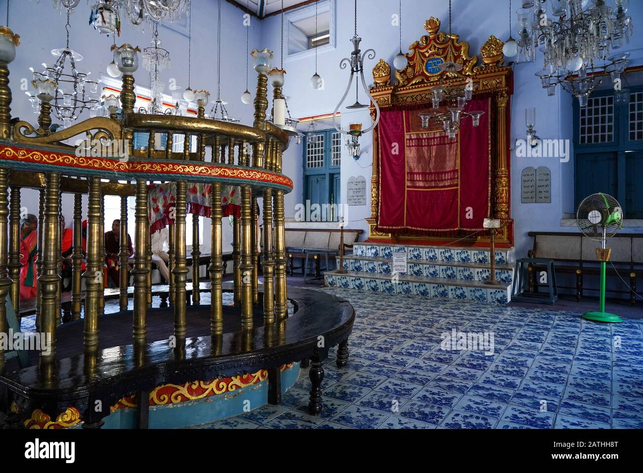 Synagogue de Cochin. D'une série de photos de voyage à Kerala, en Inde du Sud. Date De La Photo: Jeudi 16 Janvier 2020. Photo : Roger Garfield/Alay Banque D'Images