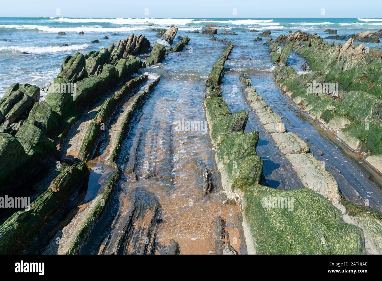 Playa de Barrika dans le Pays basque Banque D'Images