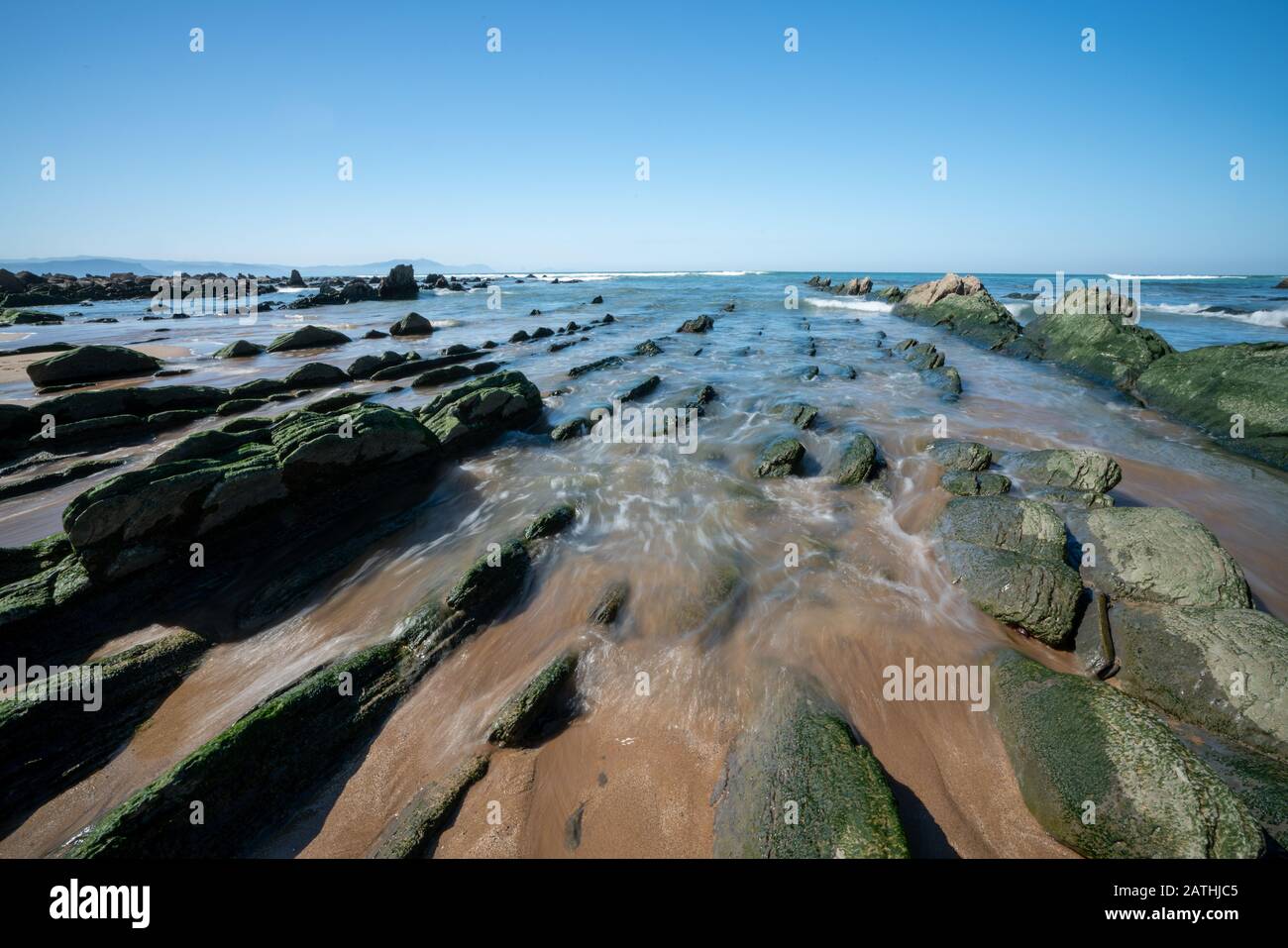 Playa de Barrika dans le Pays basque Banque D'Images