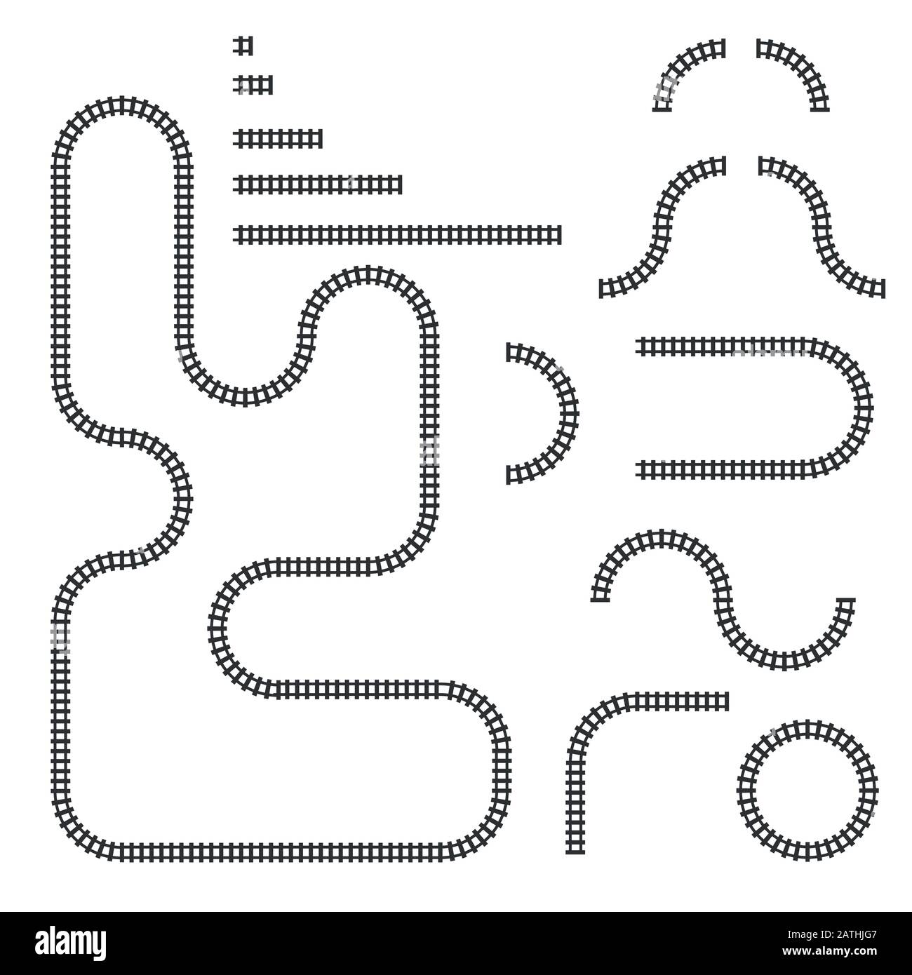 Modèle de conception d'icône vecteur de tracé de piste de train Illustration de Vecteur