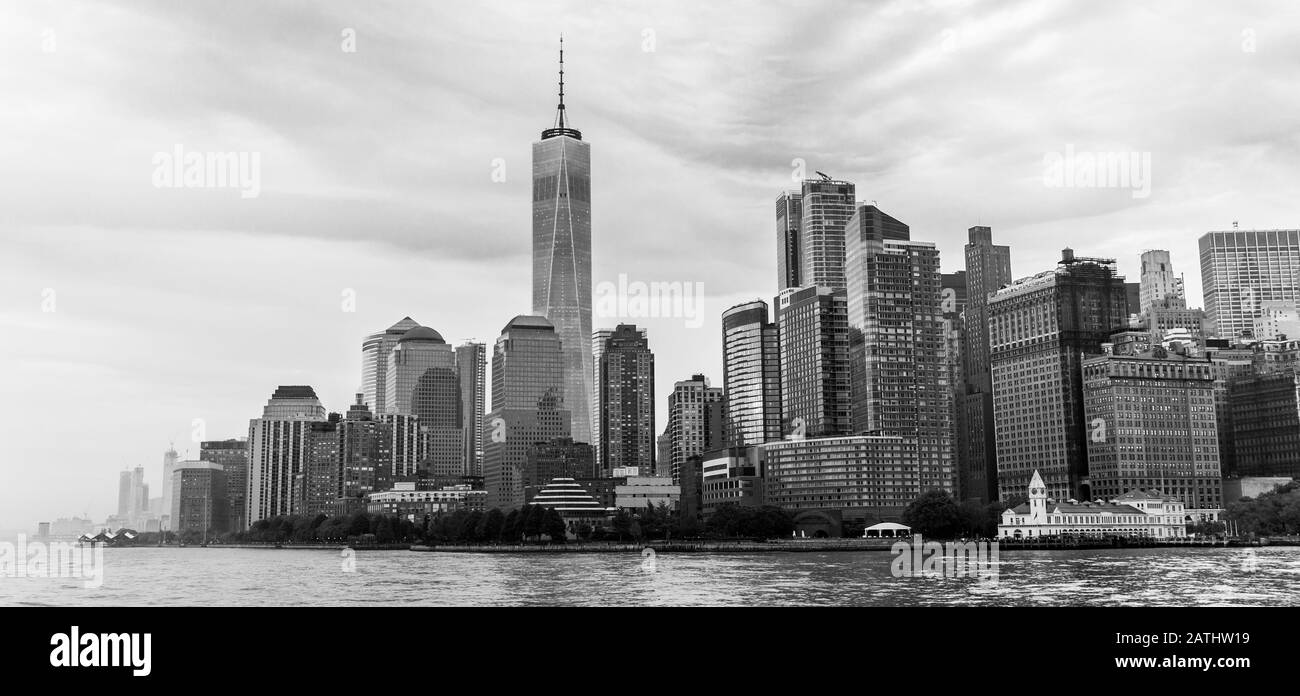 Vue panoramique de la partie basse de Manhattan, New York City, USA Banque D'Images