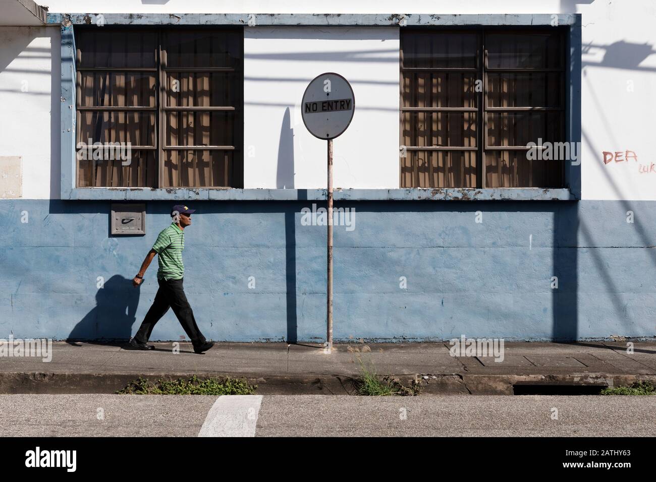 Scène de rue, Port d'Espagne, Trinité-et-Tobago Banque D'Images