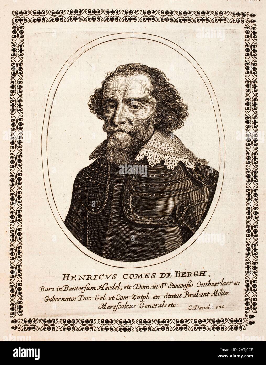 Hendrik Graaf van den Bergh (1573 – 1638), seigneur de Stevensweert, était un soldat néerlandais au service espagnol pendant la guerre des années quatre-vingt et le stadhouder de Banque D'Images