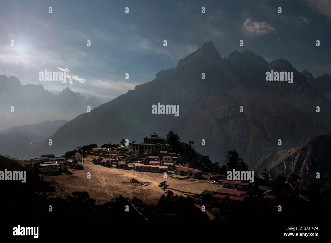 Tengboche dans l'Himalaya népalais Banque D'Images Tengboche dans l'Himalaya népalais Banque D'Images