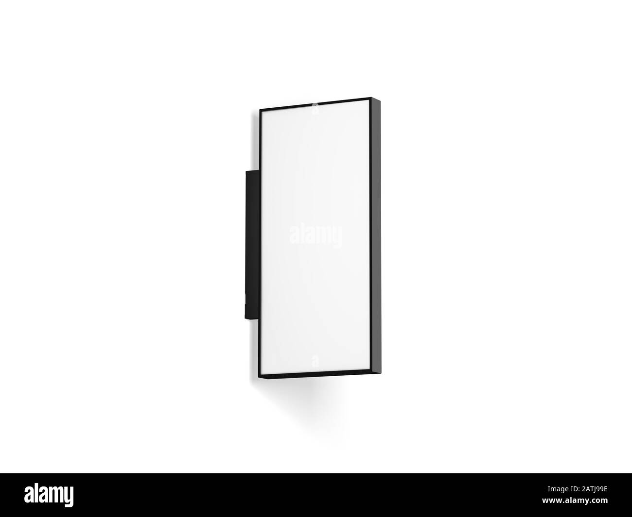 Maquette de signalisation extérieure de magasin rectangulaire vierge isolée Banque D'Images