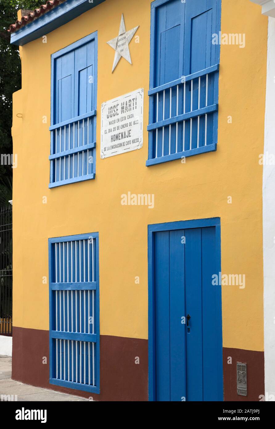 Cuba, la Havane, Casa natale de Jose Marti, lieu de naissance, Banque D'Images