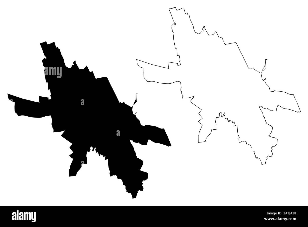 Iasi City (République de Roumanie) illustration vectorielle de carte, esquisse de galets Ville de Jassy ou Iassy carte Illustration de Vecteur