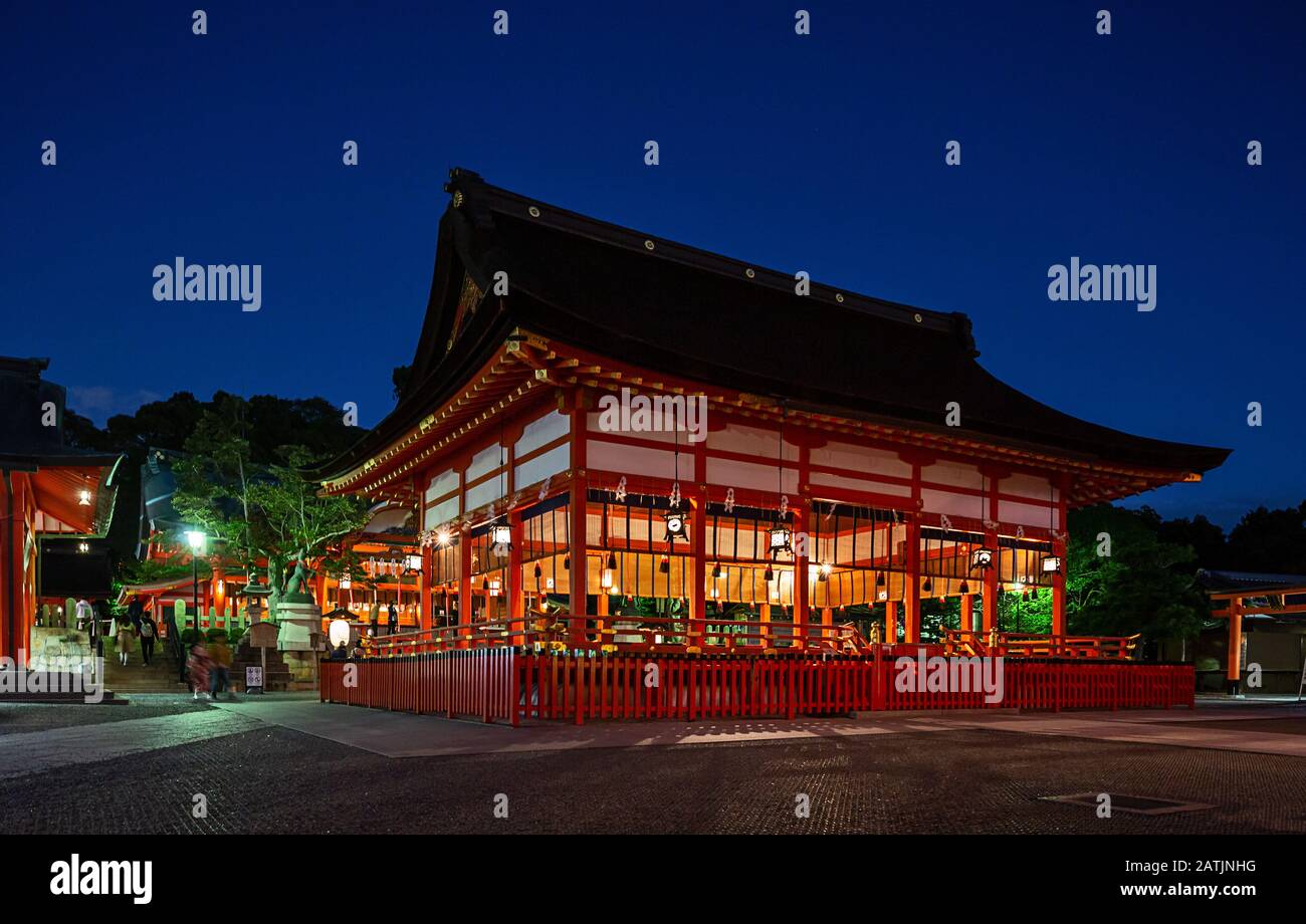 Fushimi Inari Shrine in Kyoto, au Japon. Banque D'Images
