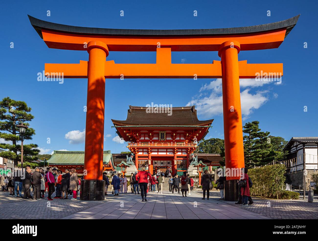 Fushimi Inari Shrine in Kyoto, au Japon. Banque D'Images