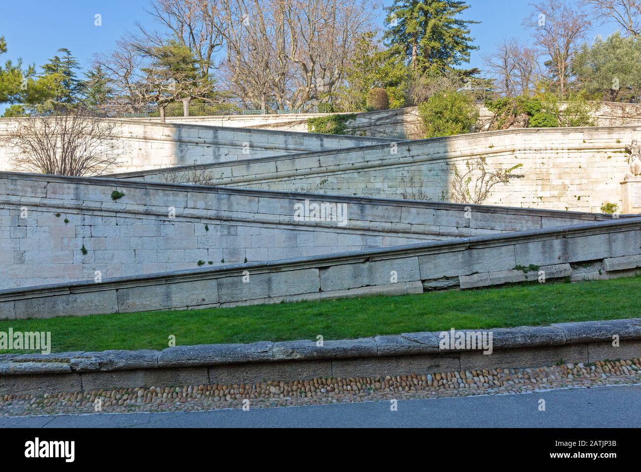 Sainte Anne d'escaliers dans le jardin des Doms Avignon France Banque D'Images