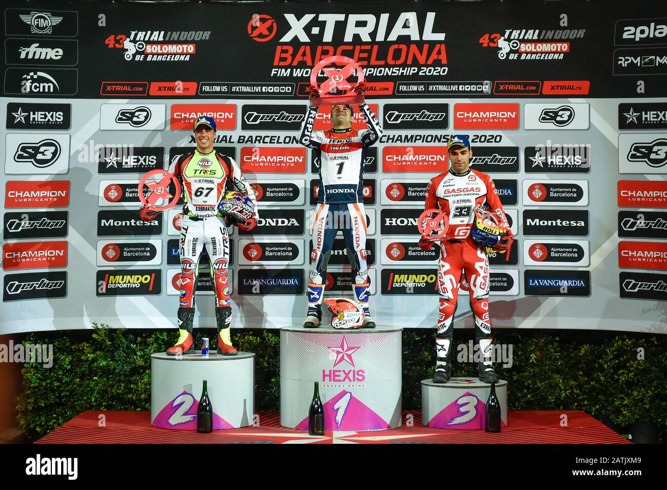 Barcelone, Espagne. 3 février 2020. Barcelone, ESPAGNE - FÉVRIER 02: TrialIndoor Solomoto Barcelone 2020 au Palau Sant Jordi. Crédit: Dax Images/Alay Live News Banque D'Images