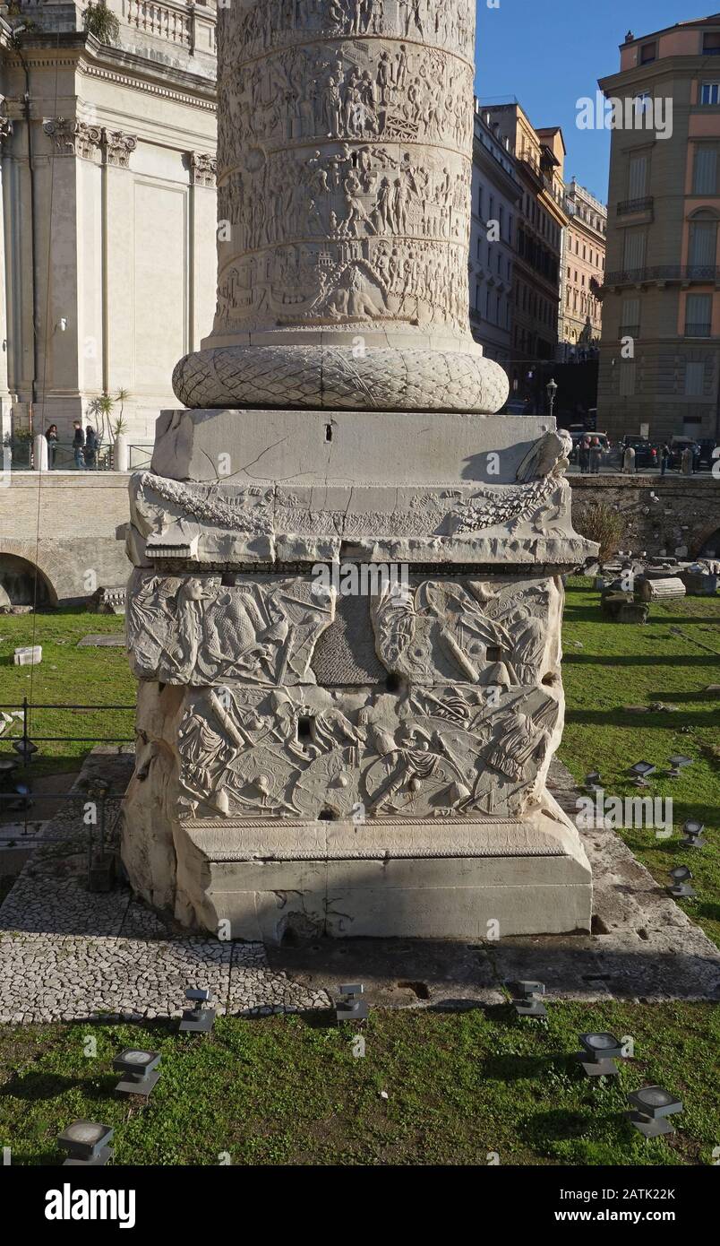 La colonne de Trajan à Rome, Italie Banque D'Images