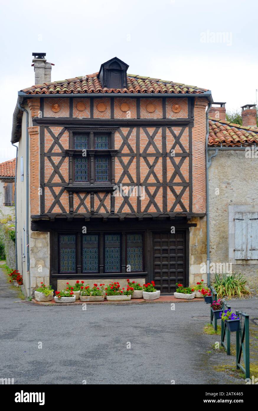 Architecture historique Saint Bertrand de Comminges France Banque D'Images