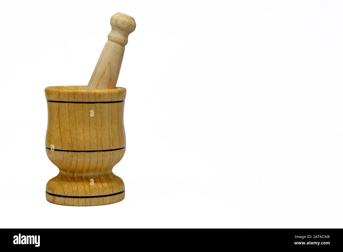 Mortier Et Pilon En Bois Sculpté Marron - Décoré Motif Floral - TBE