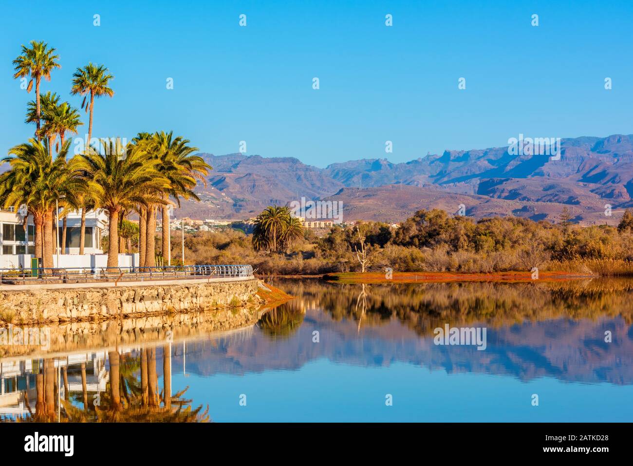 Lac De Maspalomas Gran Canaria Espagne Banque D'Images