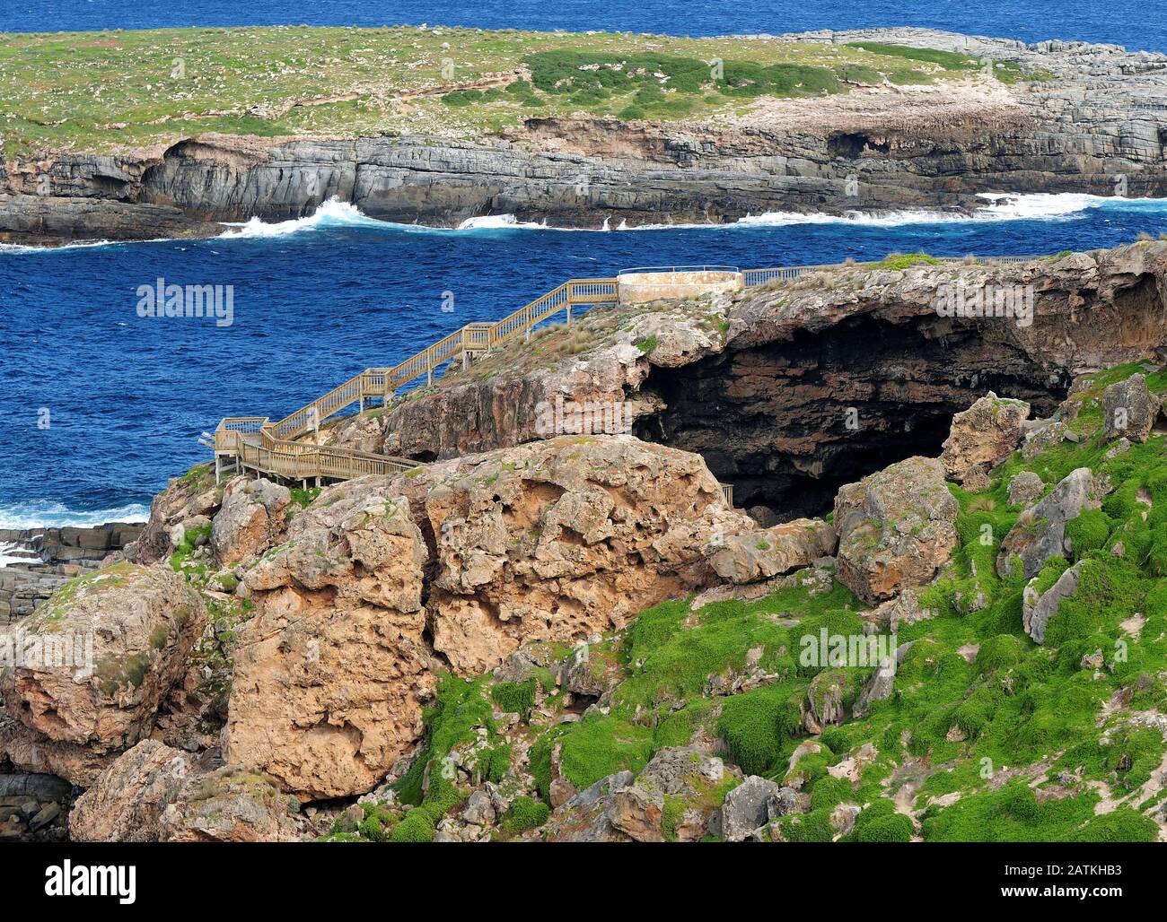 Vue Sur Admirals Arch Kangaroo Island Sa Australie Banque D'Images