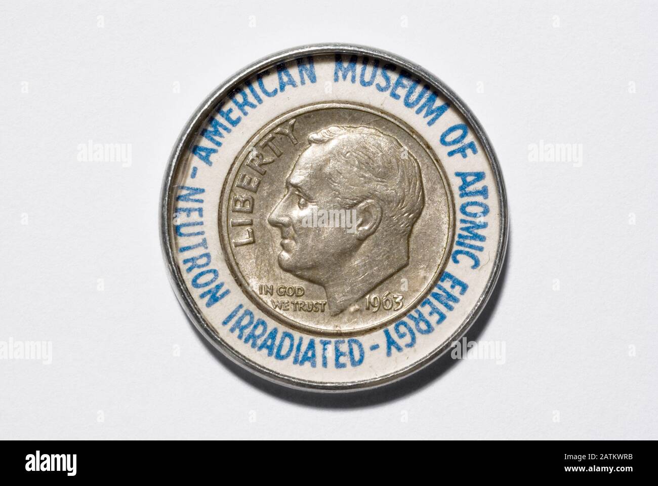 Dime irradié au neutrons Banque D'Images