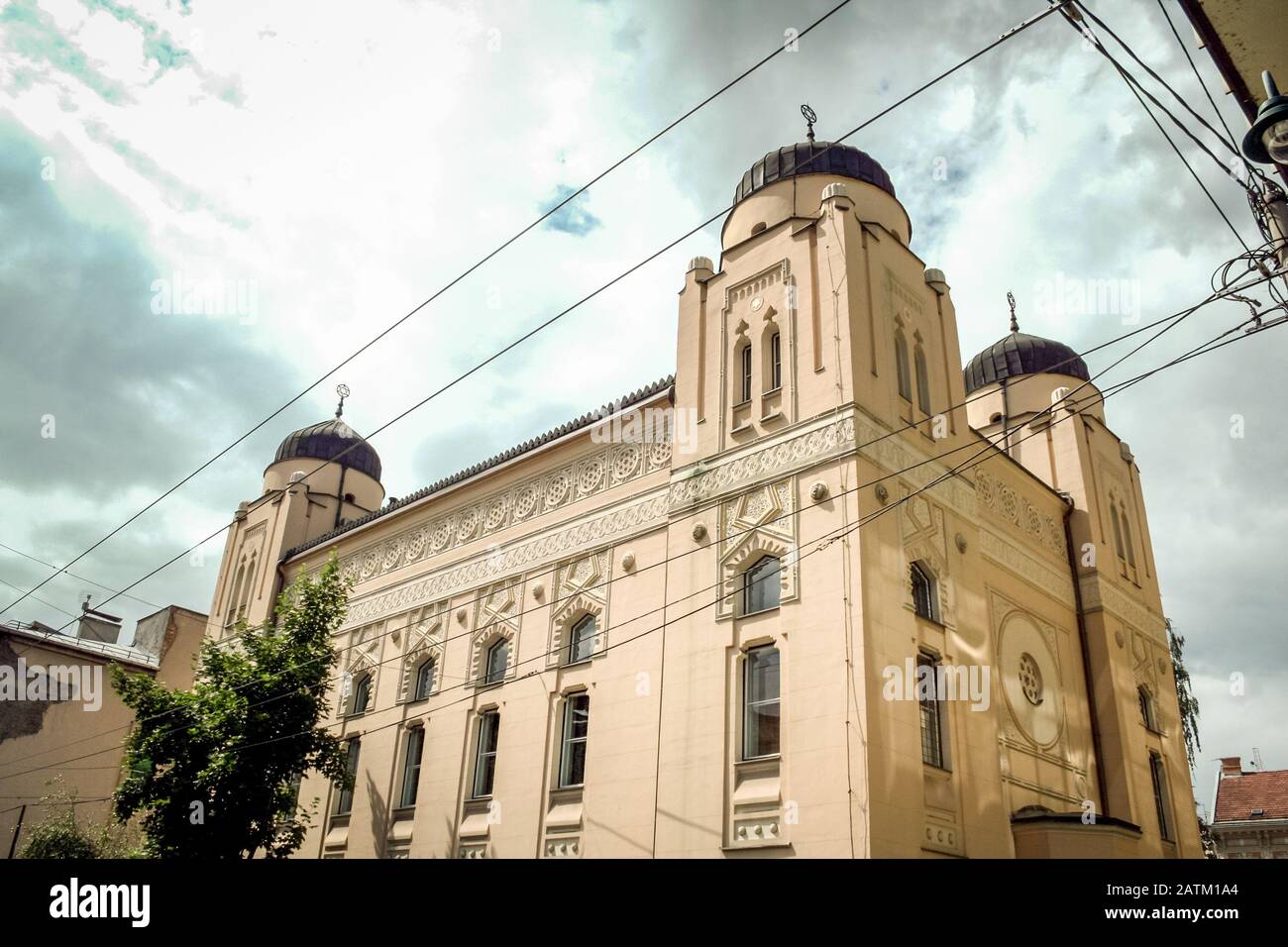 Synagogue de Sarajevo, également appelée synagogue Ashkénaze, ou Sinagoga u Sarajevu. C'est la synagogue principale de Sarajevo, Bosnie-Herzégovine et un symbo Banque D'Images