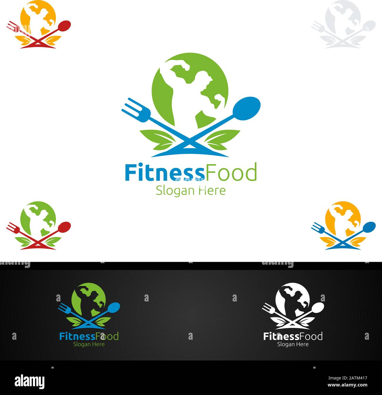 Logo De Remise En Forme Pour La Nutrition Ou Le Concept De Supplément Illustration de Vecteur