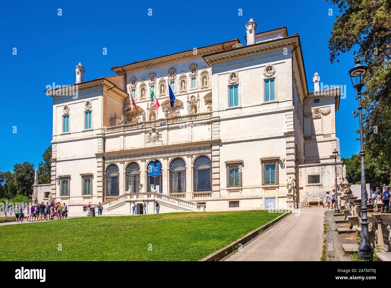Rome, Italie - 2019/06/16: Musée et galerie Borghese - Galleria Borghese - galerie d'art dans le complexe du parc de la Villa Borghese dans la querelle historique Banque D'Images