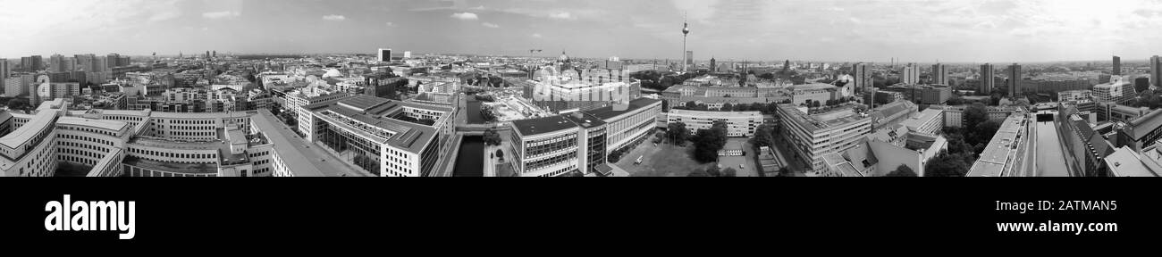 Vue aérienne sur Berlin, Allemagne. Banque D'Images