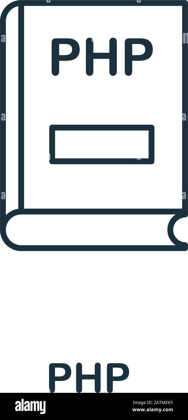 Icône de ligne PHP. Style de conception fin de la collection d'icônes de programmateur. Icône php simple pour les infographies et les modèles Illustration de Vecteur