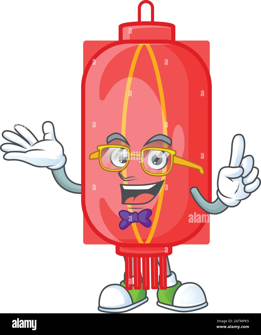 Personnage de dessin animé de Geek papier chinois traditionnel Illustration de Vecteur