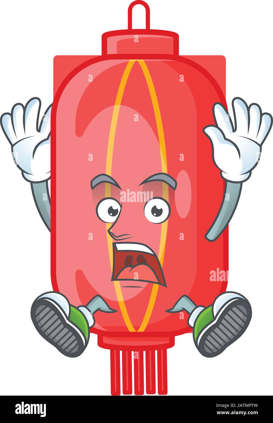 Un personnage emblématique du style chinois traditionnel du papier avec un geste choquant Illustration de Vecteur