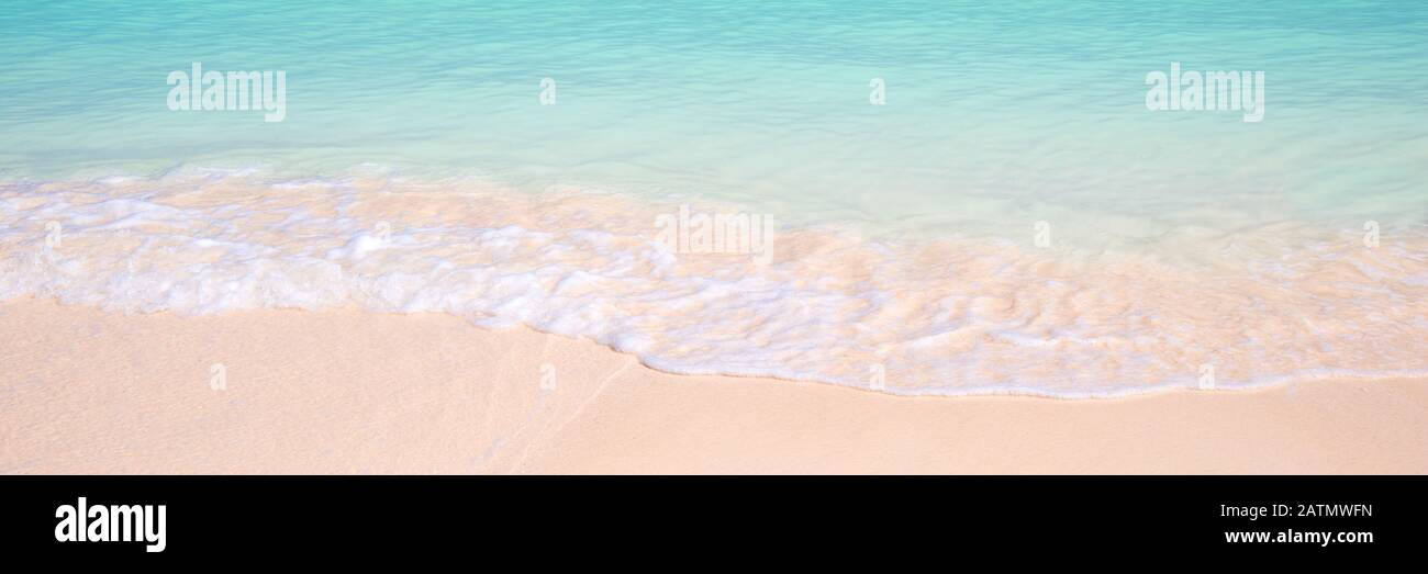 Fond panoramique sur le sable et l'océan, concept d'été Banque D'Images