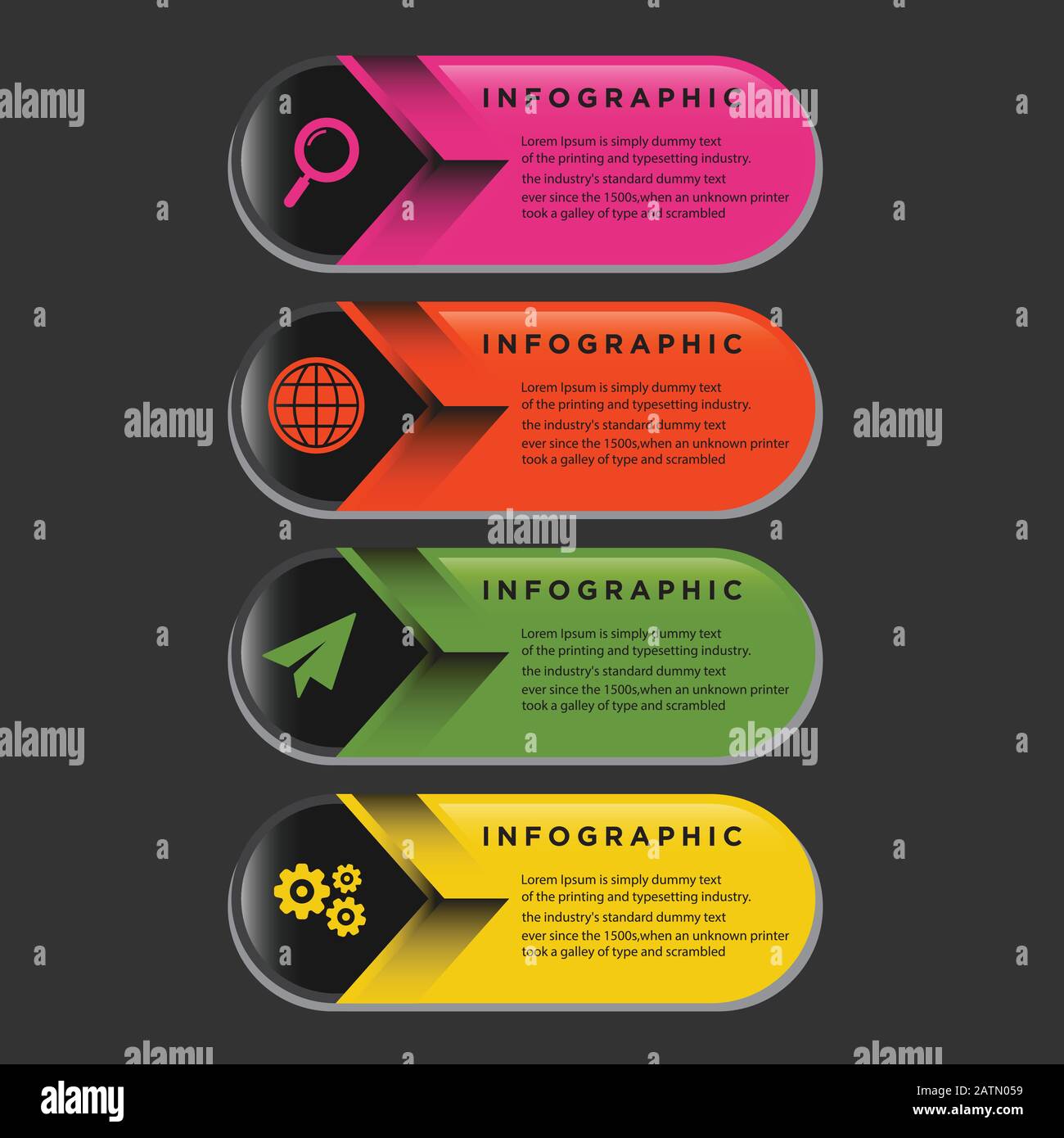 Infographie sur les étapes de la ligne. 5 options diagramme de flux de travail, infographie sur le numéro de la chronologie du cercle, diagramme des étapes du processus. Infographies vectorielles linéaires. Traiter l'ordre dans Illustration de Vecteur