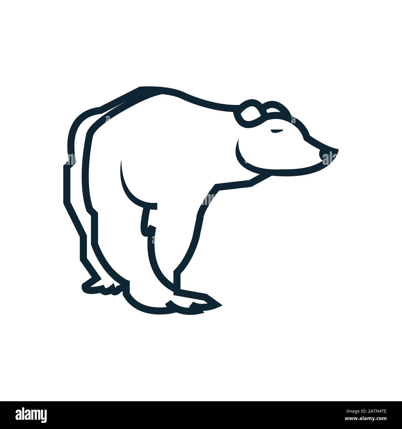 Symbole ours symbole moderne pour le graphisme et le web design. Icône Bear signe simple pour logo, web, app, UI. Illustration vectorielle plate Bear Icon Illustration de Vecteur