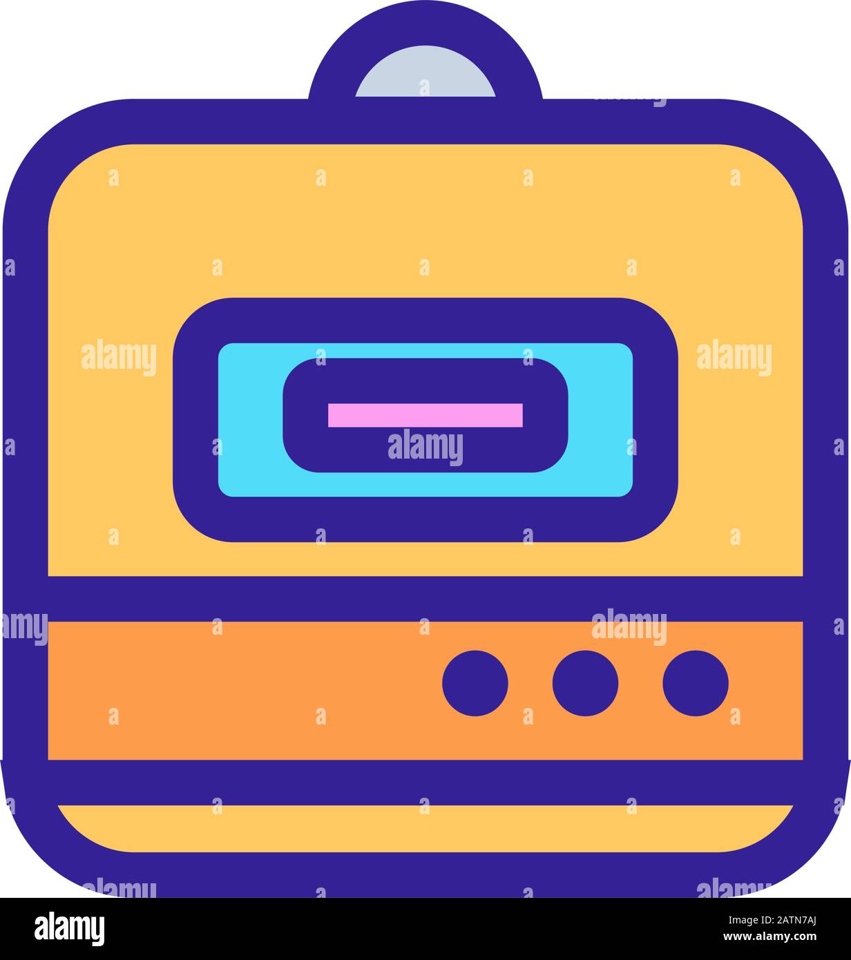 L'icône de la mijoteuse vecteur. Illustration symbole contour isolé Illustration de Vecteur