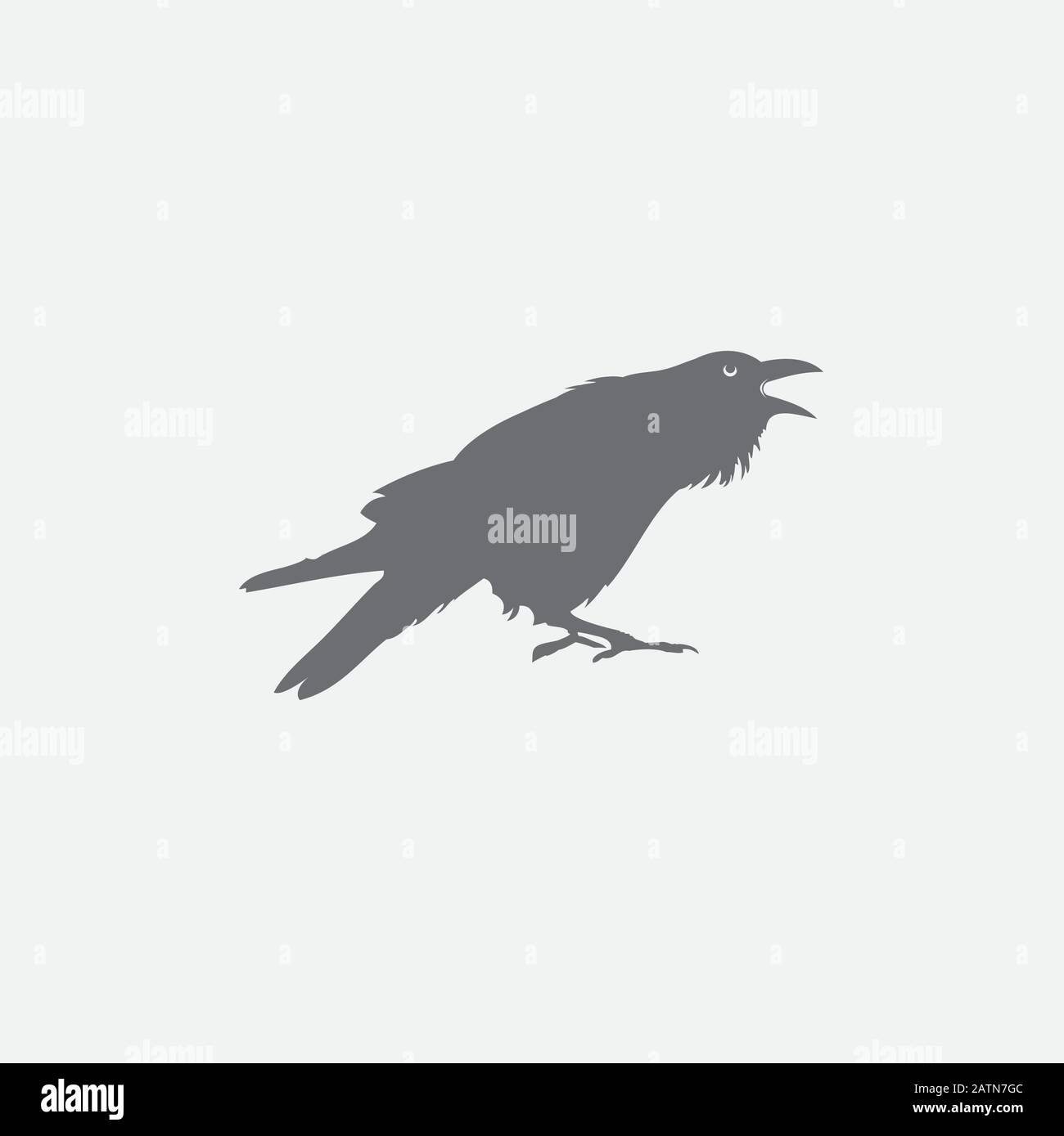 Icône Crow isolée sur fond blanc. Logo vectoriel Crow Illustration de Vecteur