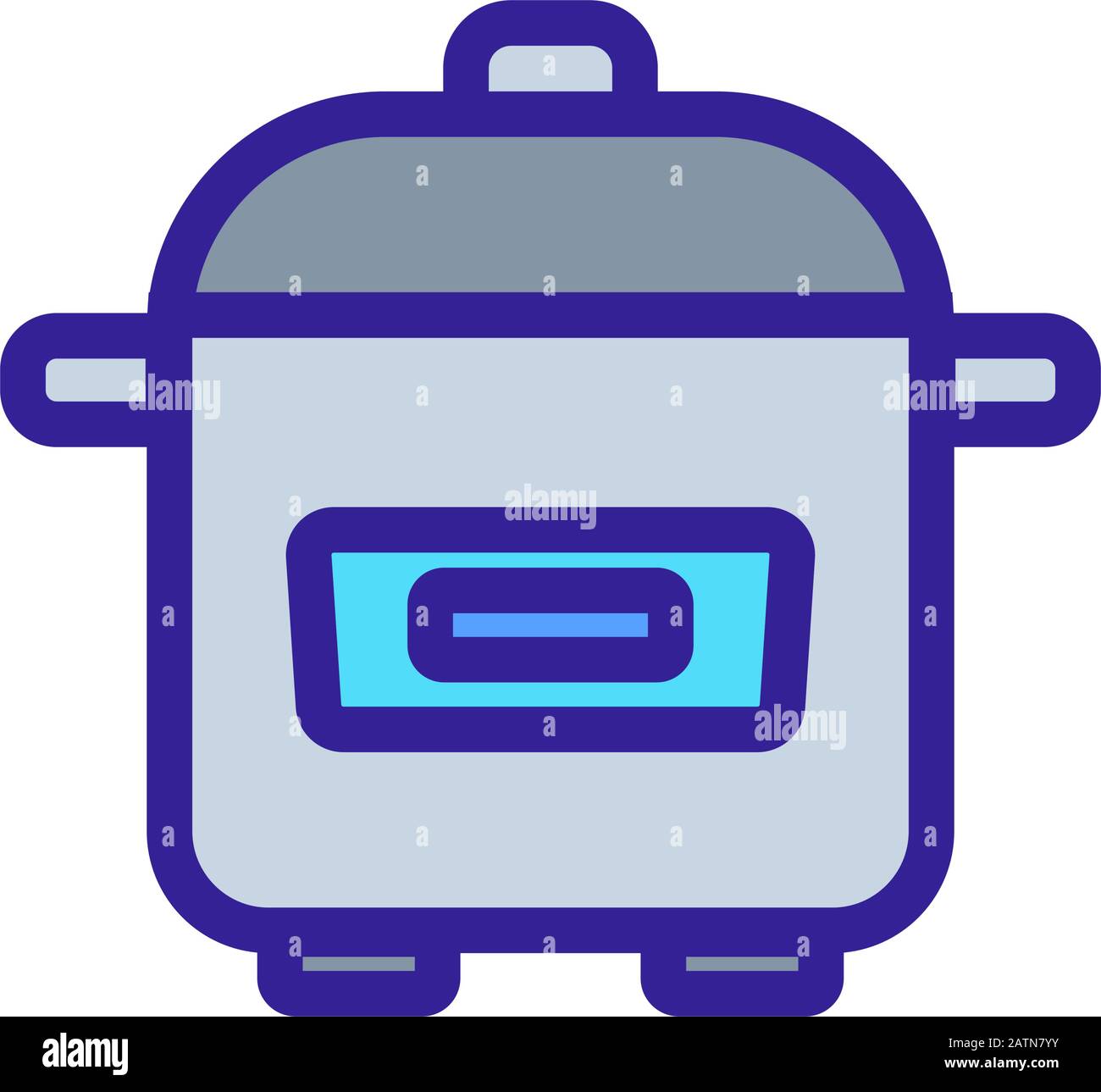 L'icône de la mijoteuse vecteur. Illustration symbole contour isolé Illustration de Vecteur