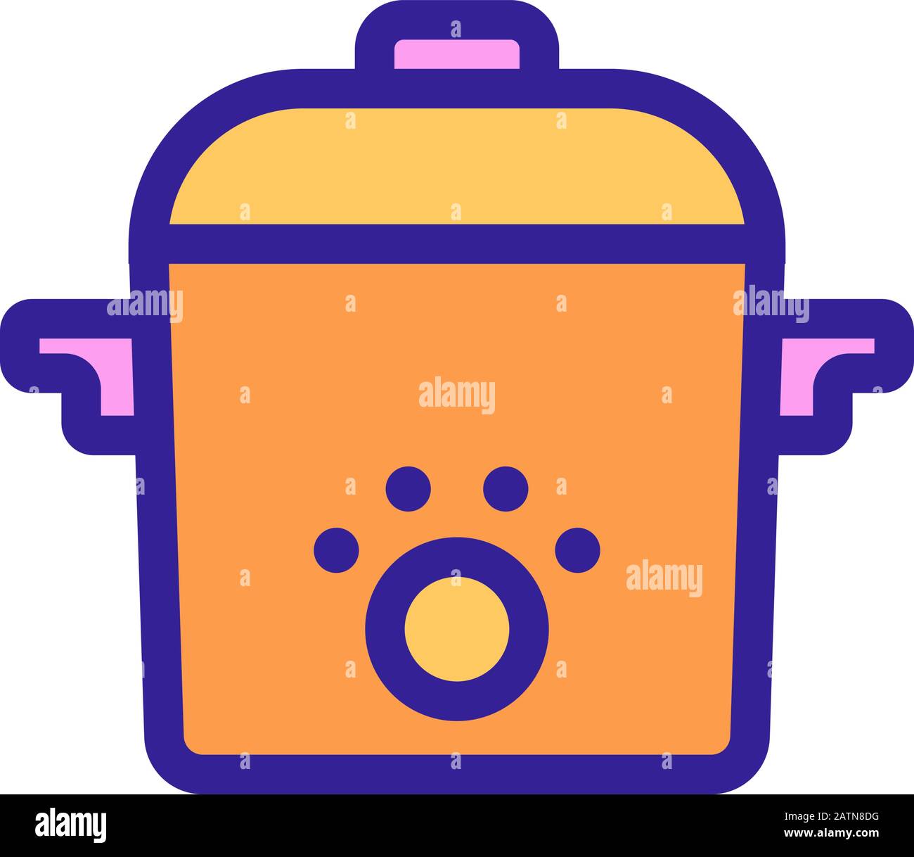 L'icône de la mijoteuse vecteur. Illustration symbole contour isolé Illustration de Vecteur