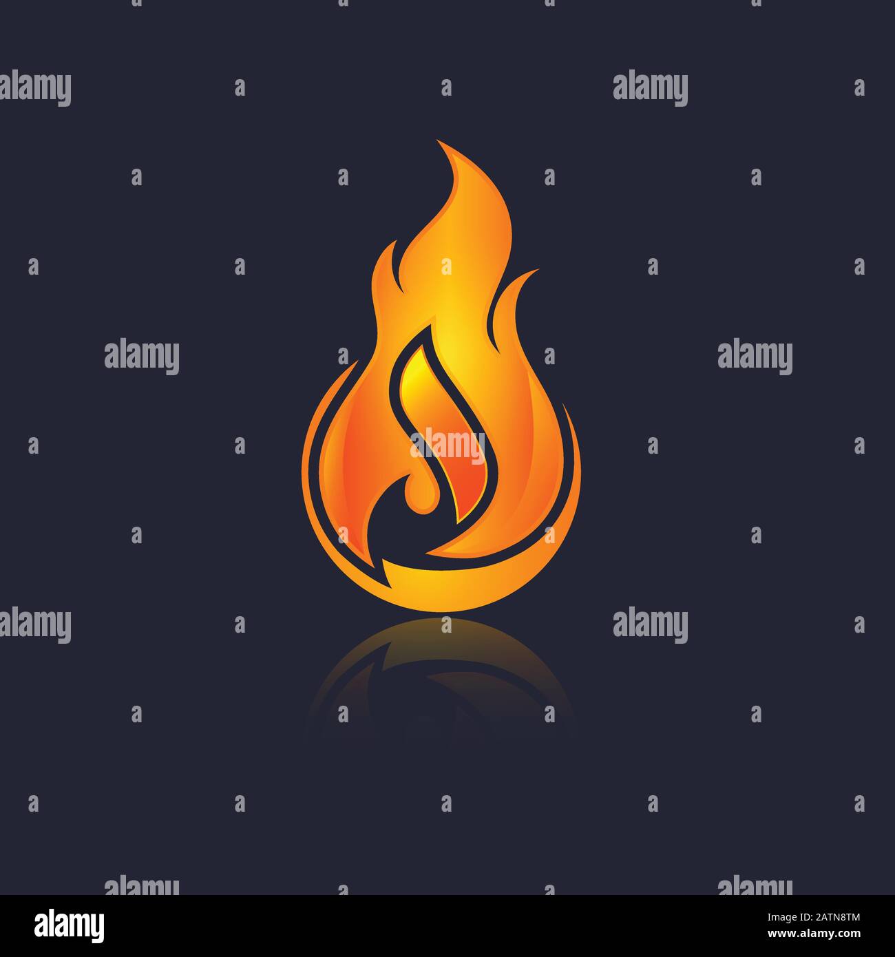 Simple lumière créative énergie dangereuse flamme brûle symbole isolé vecteur brûlant dangers blazing autocollant illustration Illustration de Vecteur