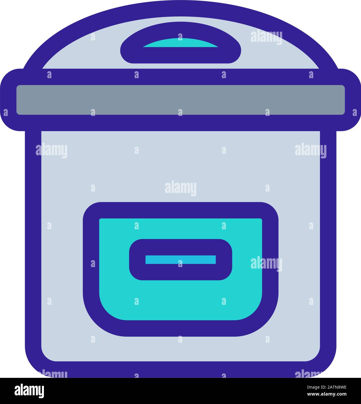 L'icône de la mijoteuse vecteur. Illustration symbole contour isolé Illustration de Vecteur