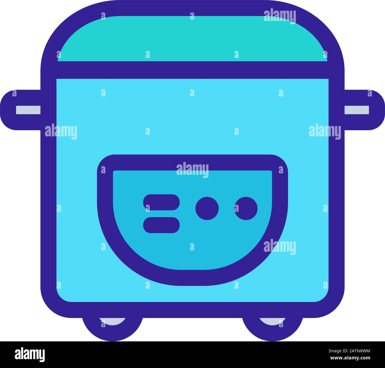 L'icône de la mijoteuse vecteur. Illustration symbole contour isolé Illustration de Vecteur