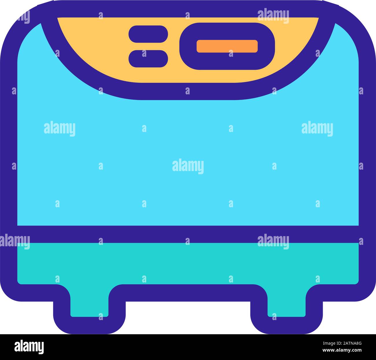L'icône de la mijoteuse vecteur. Illustration symbole contour isolé Illustration de Vecteur