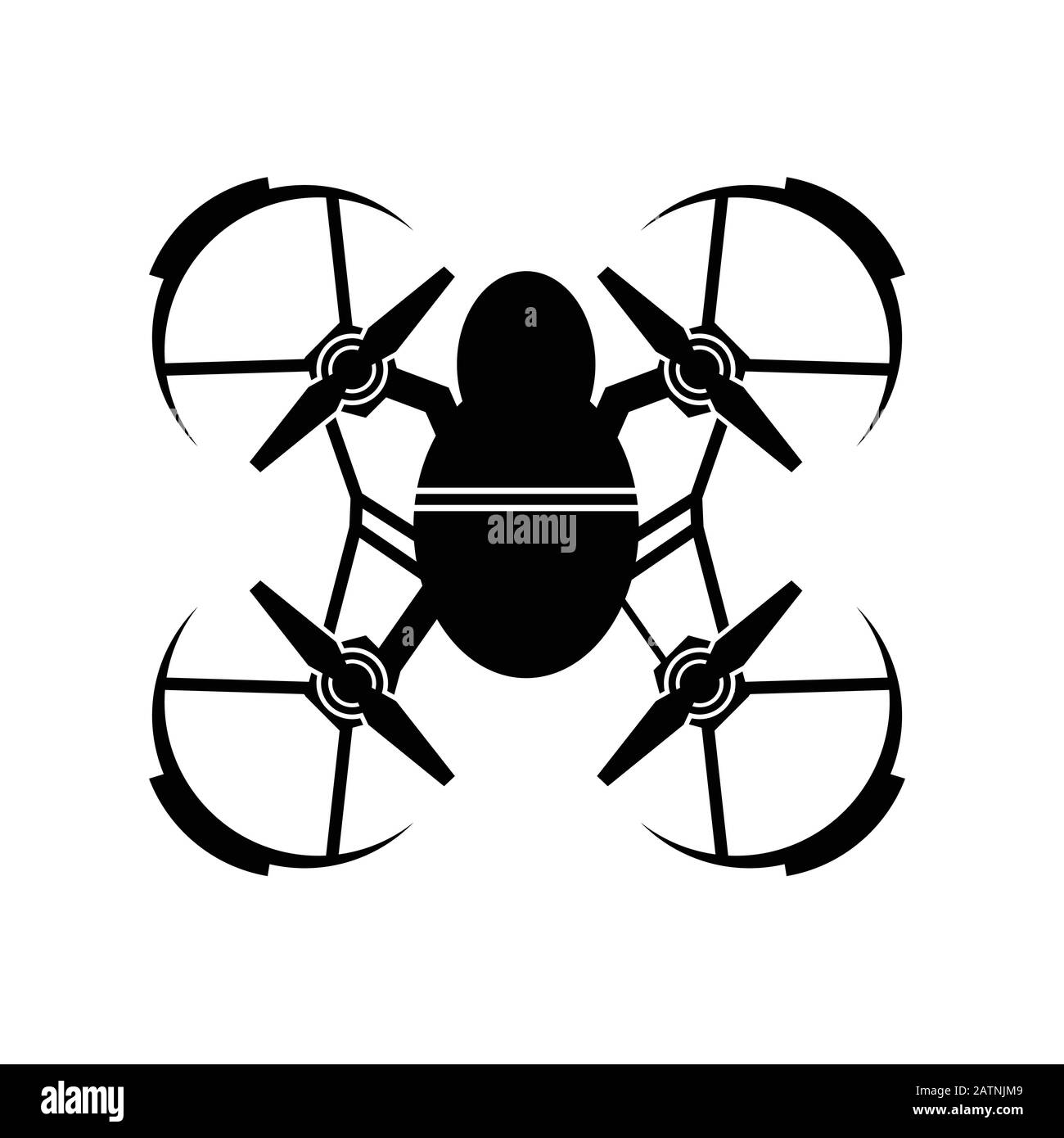 Icône drone pour le logo, le site Web, l'application, l'interface utilisateur. Illustration de l'icône vectorielle plate drone, EPS10 Illustration de Vecteur