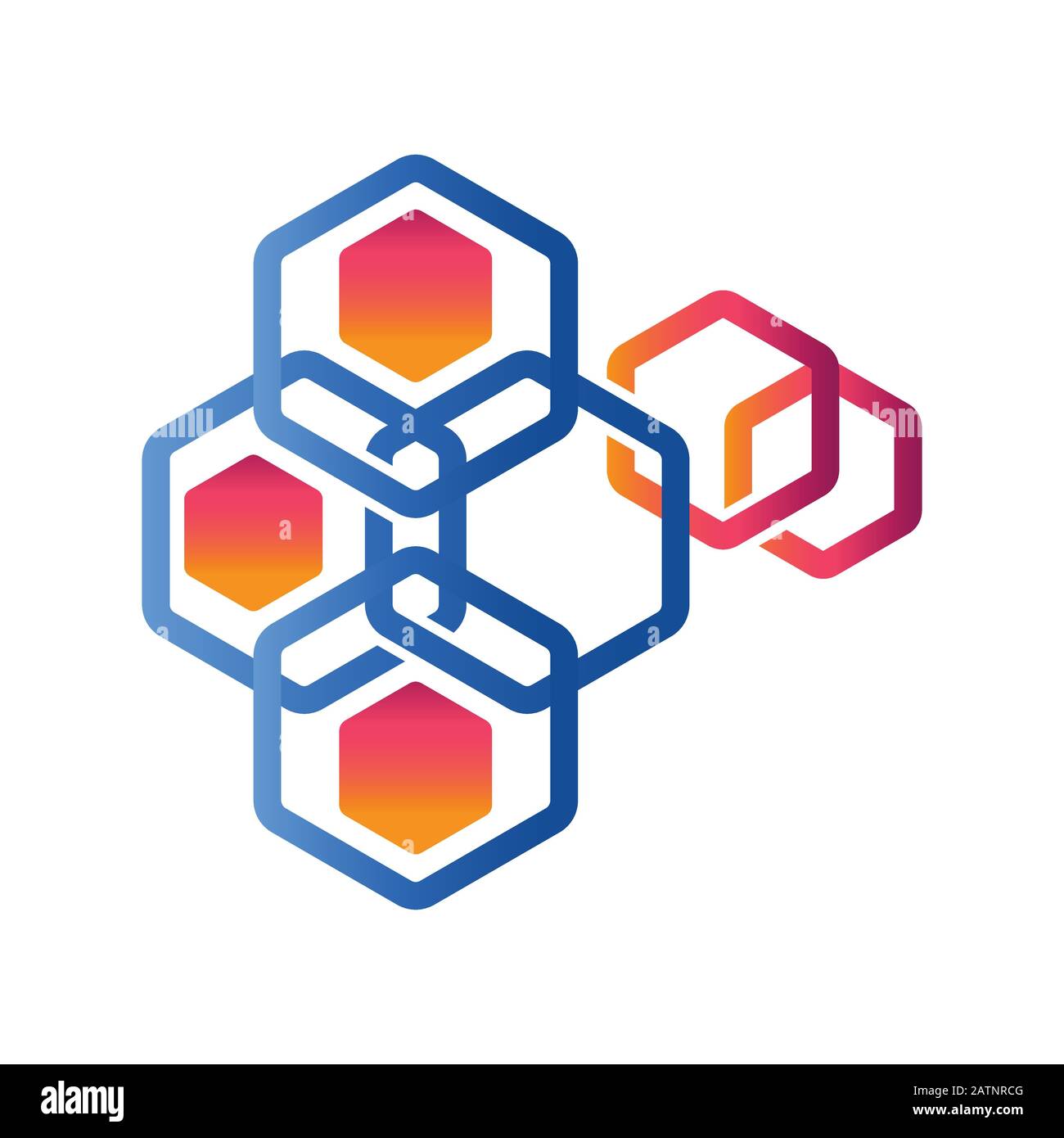 Hexagon logo Banque de photographies et d’images à haute résolution - Alamy
