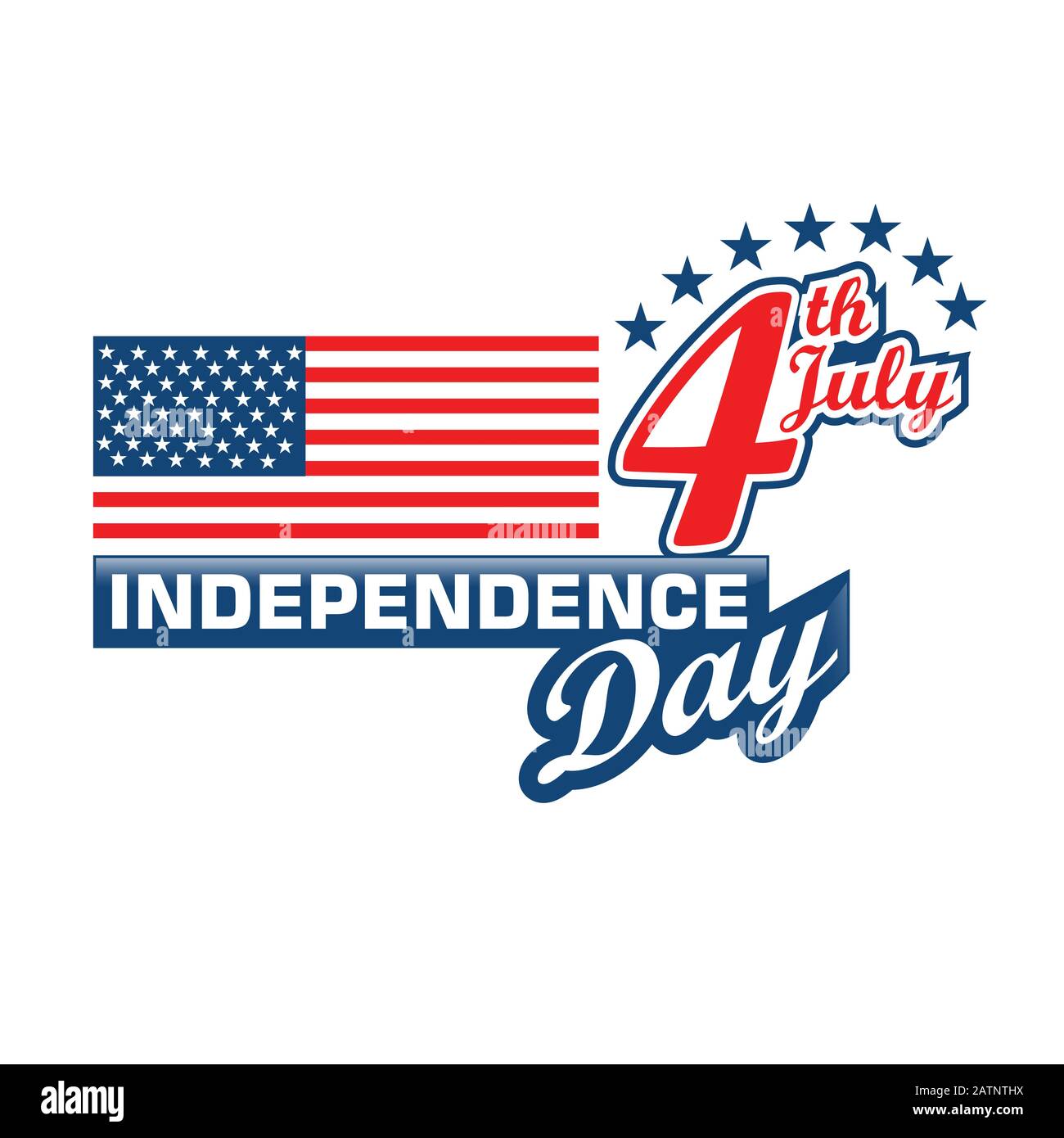 Drapeau américain couleur pour le 4 juillet American Independence Day et d'autres occasions ou événements Illustration de Vecteur