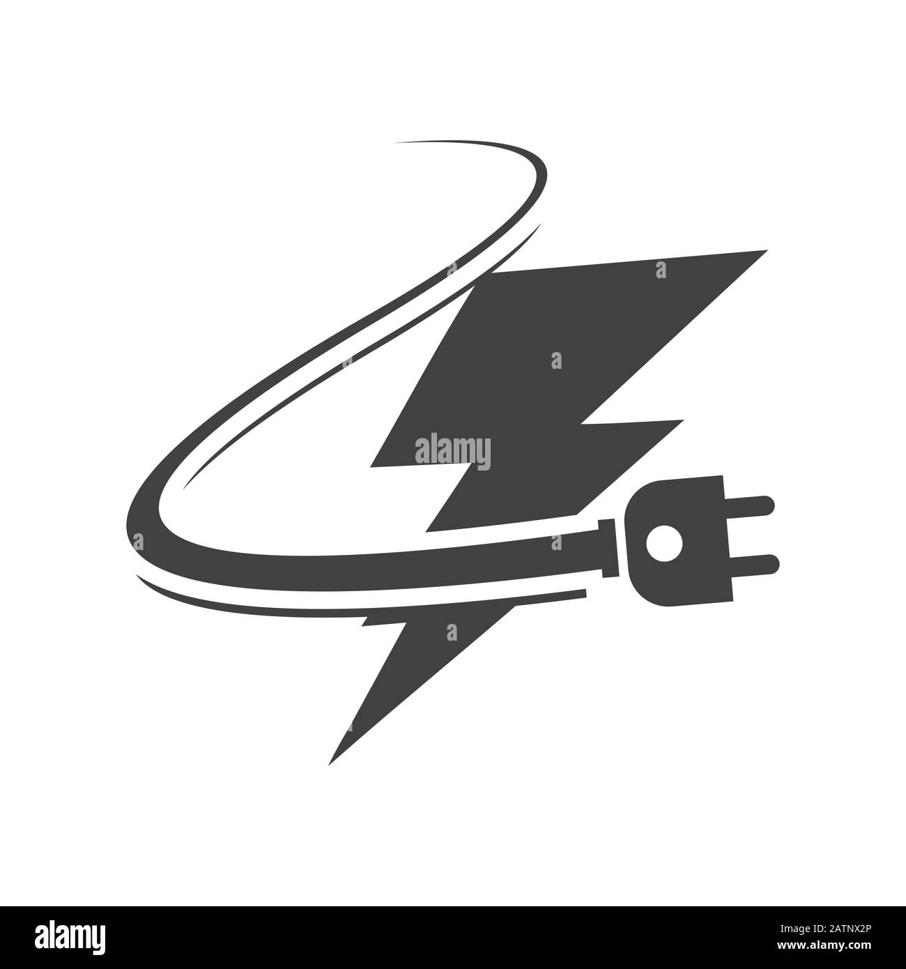 Logo Lightning. Logo électricité Illustration de Vecteur