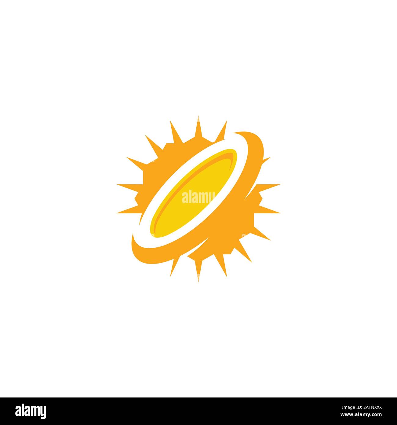 Conception d'icône estivale isolée Sun Vector. Symbole de soleil jaune vectoriel. Elément solaire vectoriel. Symbole de signe isolé du logo solaire vectoriel de l'icône météo Sun Illustration de Vecteur