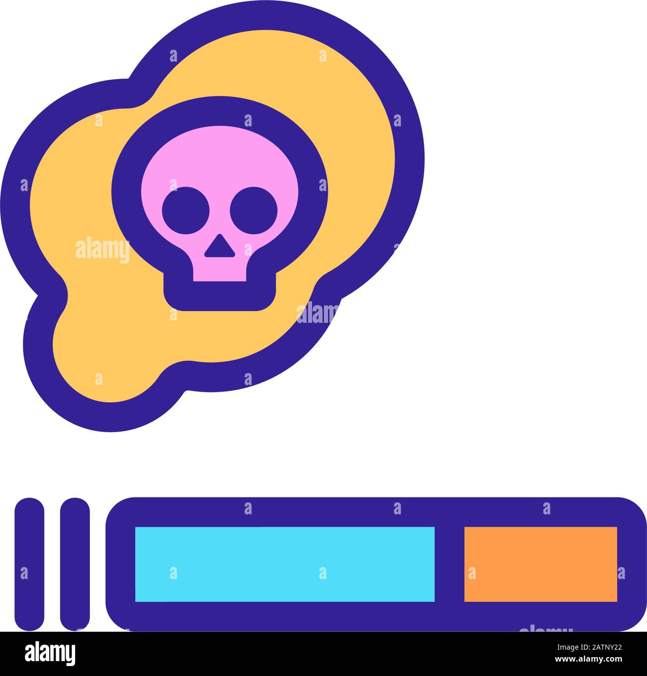 La fumée de cigarette vecteur icône. Illustration symbole contour isolé Illustration de Vecteur